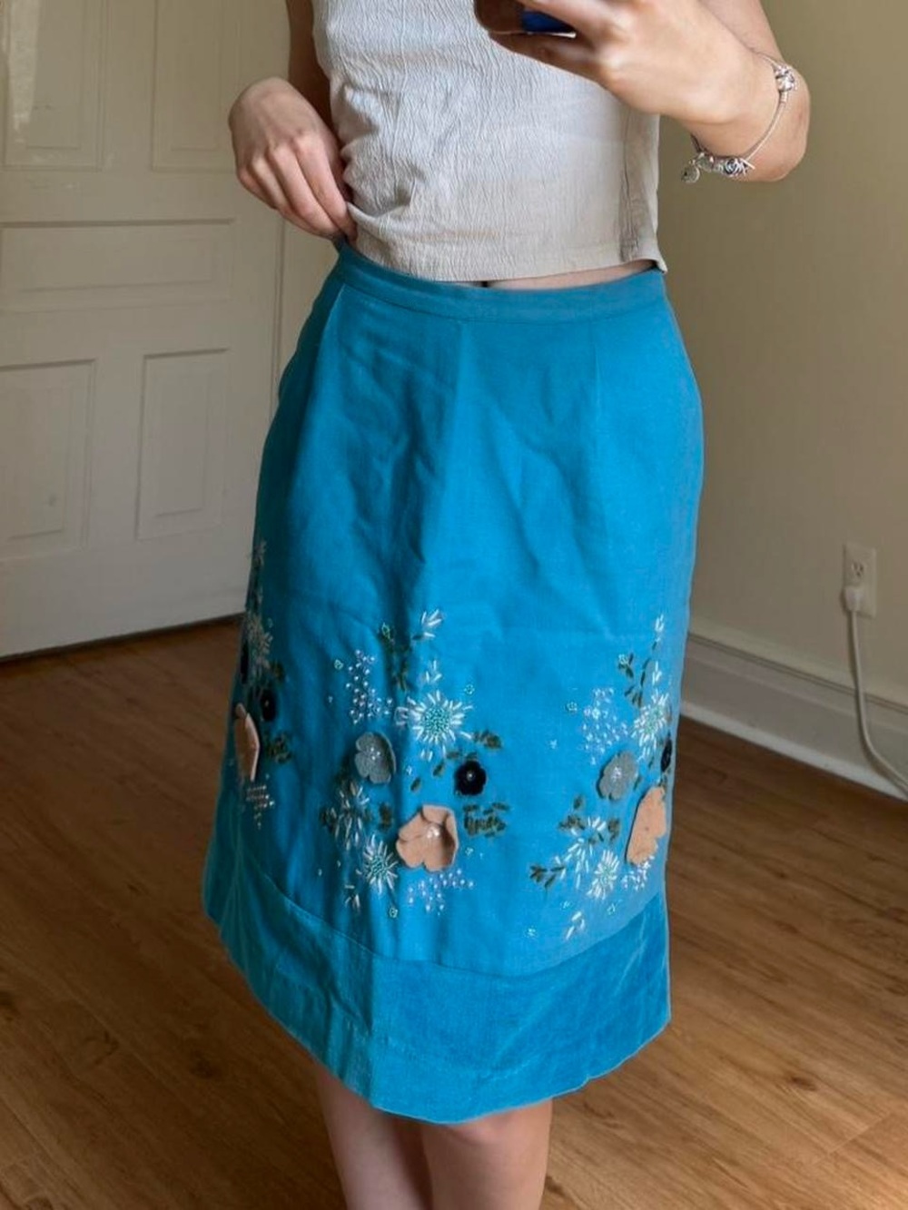 Plenty by Tracy Reese Blue Midi Skirt - Size S